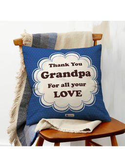 Indigifts - Grandpa Quote Seamless Heart Pattern Print Cushion Cover