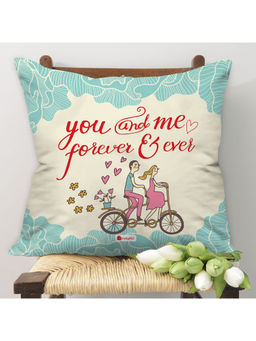 Indigifts - Valentine Gifts Love Quote Satin Cushion Cover with Filler, Valentine Gifts, Love Gift