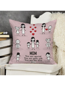 Indigifts - Micro Fibre Mom and Child Cushion Cover with Filler