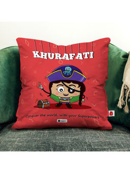 Indigifts - Soft Poly Satin Khurafati Printed Cushion Cover