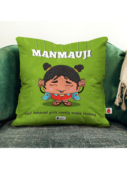 Indigifts - Soft Poly Satin Manmauji Printed Cushion Cover