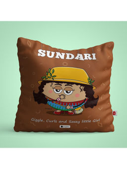 Indigifts - Poly Satin Sundari Printed 16x16 inches Cushion Cover