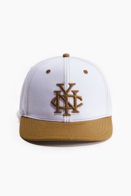 H&M - Men White Embroidered-Motif Cap