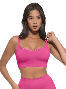 Shop The Edit - Pink Solid Regular Fit Bra