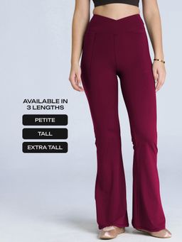 Cava Athleisure - Maroon Tall Hourglass Bootcut Trackpant
