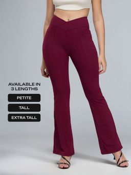 Cava Athleisure - Maroon Extra Tall Hourglass Bootcut Trackpant