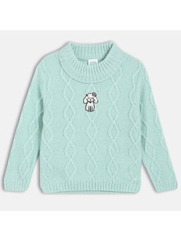 MINI KLUB - Blue Woven Full Sleeves Sweater