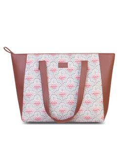 Zouk - Women Handcrafted Aquamarine Floral Motif Side Tote Bag & Handbag for Office and College