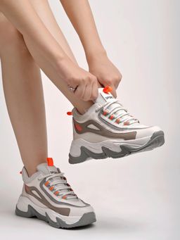 Shoetopia - Smart Casual White Sneakers for Women