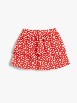 Koton - Girls Red Printed Bottoms