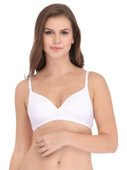 Bodycare - Lightly Padded Bra In Dark Purple-Firozi-White Color (Pack of 3)