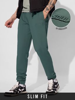 The Souled Store - Solids: Pine Green Mens Joggers