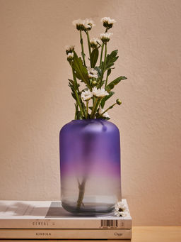 Twig & Twine - Prismatic Frosted Ombre Vase Lavender