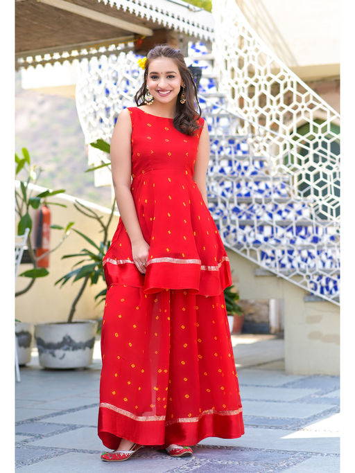 open lace back dress Peplum Set – Red Gaara Palazzo Peplum Set – Twenty Nine