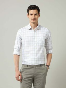 Arrow - Grey Checks Cotton Slim Fit Shirt