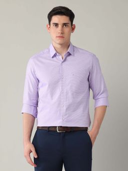Arrow - Purple Checks Cotton Slim Fit Shirt