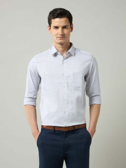 Arrow - Grey Checks Cotton Slim Fit Shirt