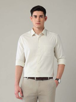 Arrow - Yellow Checks Cotton Slim Fit Shirt