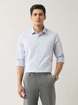 Arrow - Grey Self Design Cotton Slim Fit Shirt