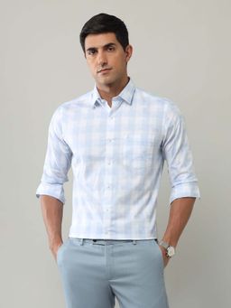 Arrow - Blue Checks Cotton Slim Fit Shirt