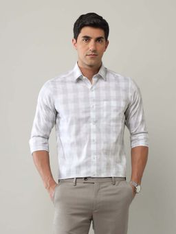 Arrow - Grey Checks Cotton Slim Fit Shirt