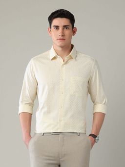 Arrow - Yellow Checks Cotton Slim Fit Shirt