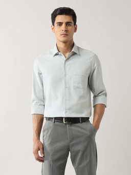 Arrow - Grey Self Design Cotton Slim Fit Shirt