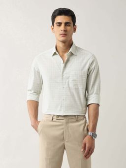 Arrow - Green Checks Cotton Slim Fit Shirt