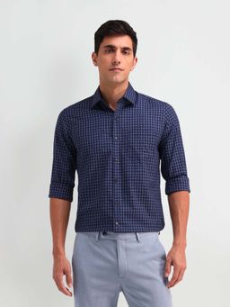 Arrow - Blue Printed Cotton Slim Fit Shirt