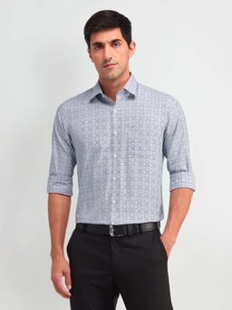 Arrow - Grey Checks Cotton Slim Fit Shirt