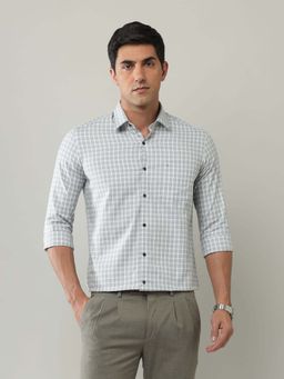 Arrow - Grey Checks Cotton Slim Fit Shirt