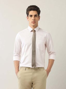 Arrow - White Stripes Cotton Slim Fit Shirt