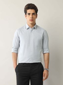 Arrow - Grey Printed Cotton Slim Fit Shirt