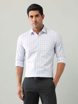 Arrow - Purple Checks Cotton Slim Fit Shirt