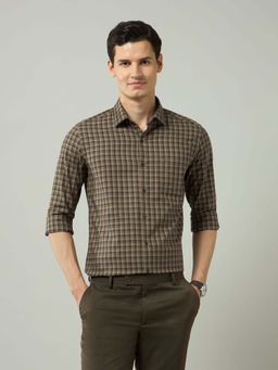 Arrow - Brown Printed Cotton Slim Fit Shirt