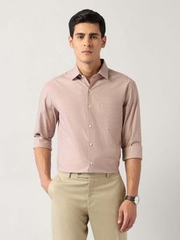 Arrow - Beige Checks Cotton Slim Fit Shirt