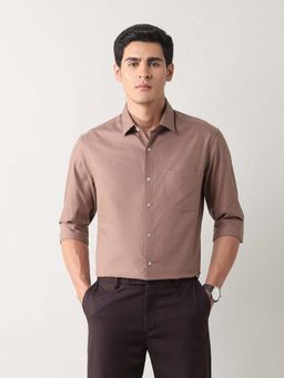 Arrow - Brown Printed Cotton Slim Fit Shirt