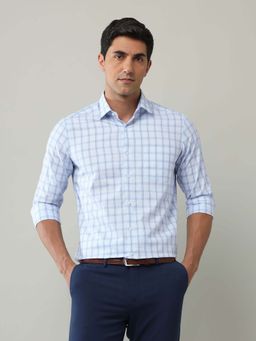 Arrow - Blue Checks Cotton Slim Fit Shirt