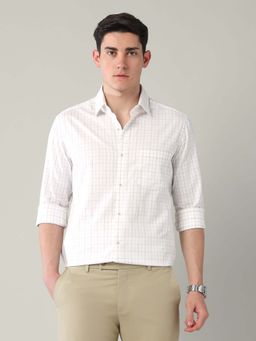Arrow - White Checks Cotton Slim Fit Shirt
