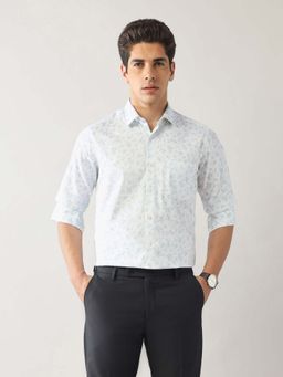 Arrow - Blue Printed Cotton Slim Fit Shirt