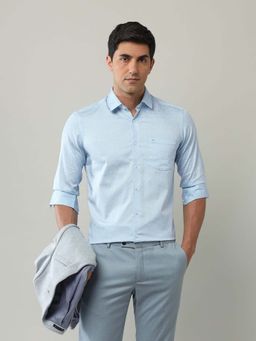 Arrow - Blue Printed Cotton Slim Fit Shirt