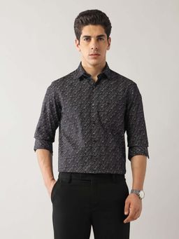 Arrow - Black Printed Cotton Slim Fit Shirt