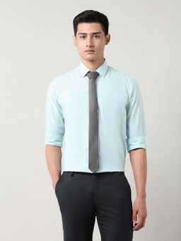 Arrow - Green Solid Cotton Slim Fit Shirt