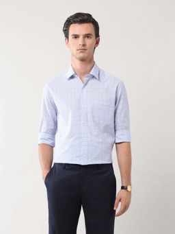 Arrow - Blue Checks Cotton Slim Fit Shirt