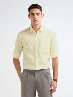 Arrow - Yellow Stripes Cotton Slim Fit Shirt