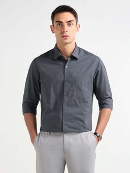 Arrow - Grey Stripes Cotton Slim Fit Shirt