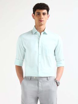 Arrow - Green Printed Cotton Slim Fit Shirt