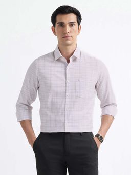 Arrow - Purple Checks Cotton Slim Fit Shirt
