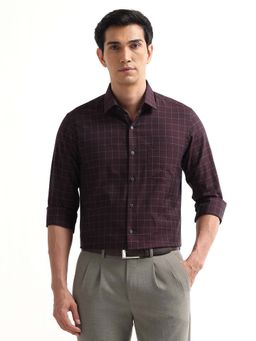 Arrow - Red Checks Cotton Slim Fit Shirt