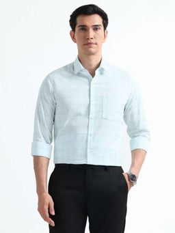 Arrow - Blue Checks Cotton Slim Fit Shirt